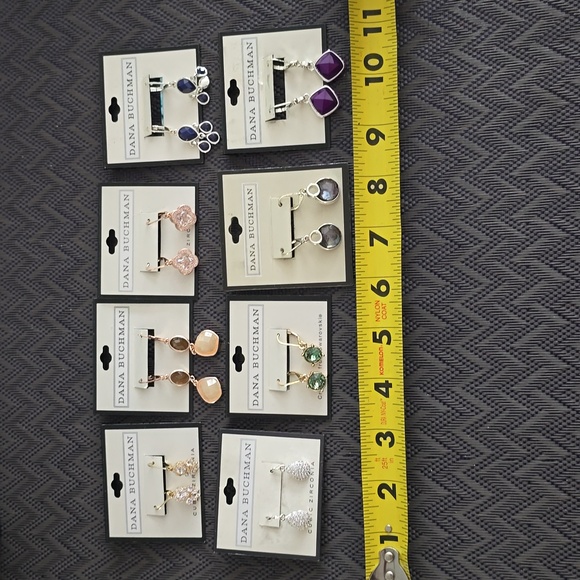 DANA BUCHMAN BRAND WOMEN'S FASHION JEWELRY BUNDLE OF 8 PAIRS OF PIERCED โฆ - Picture 10 of 14